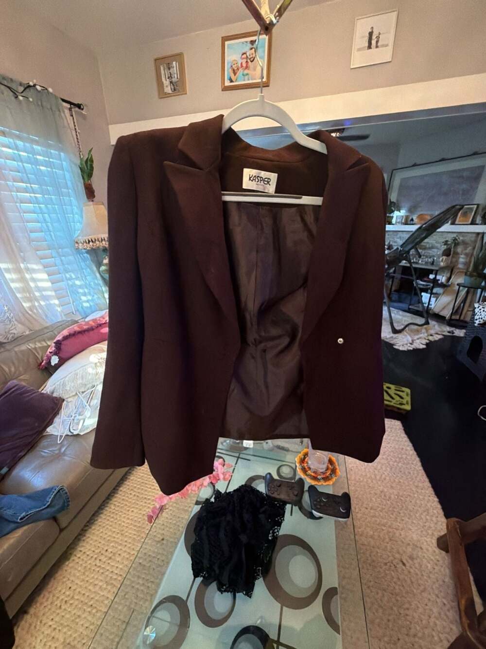 Kasper Petite Women's Chocolate Brown Blazer Jacket